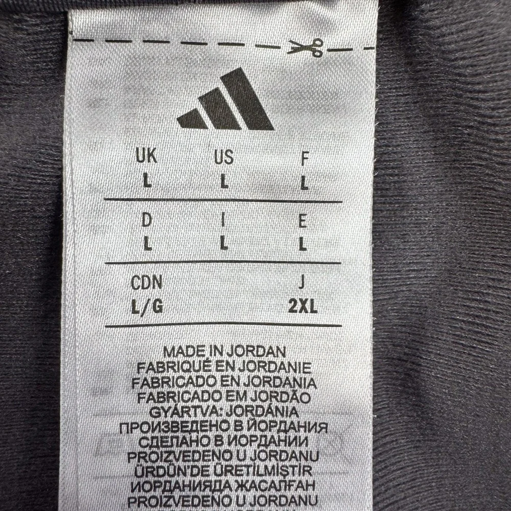Adidas Tricot Track Pants Mens Large Gray Athletic Gym Running Joggers KD3637
